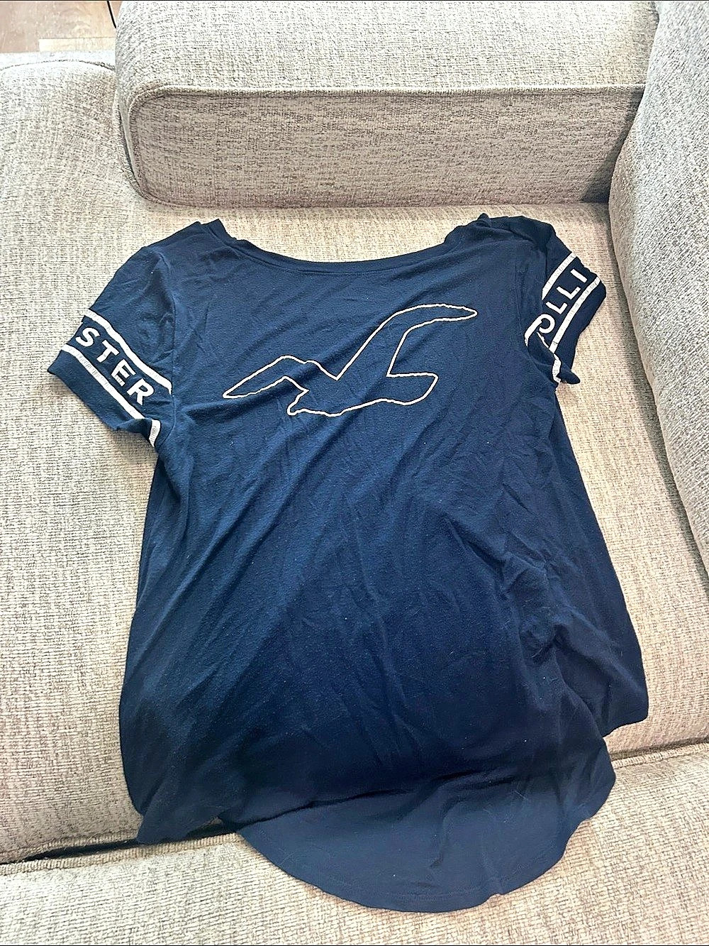 Hollister Logo Short Sleeve Tee in Blue
